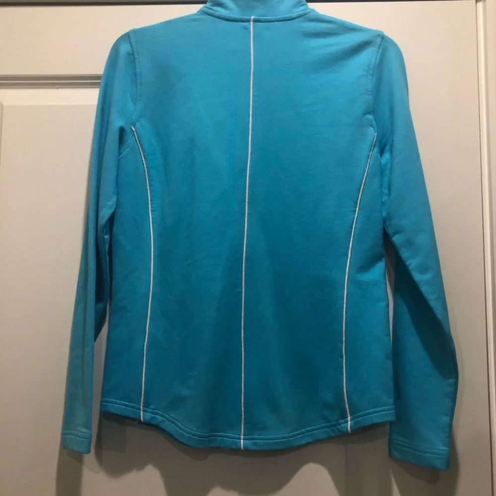 Lauren by Ralph Lauren Zipper top NWOT size-S sky blue - Picture 4 of 7